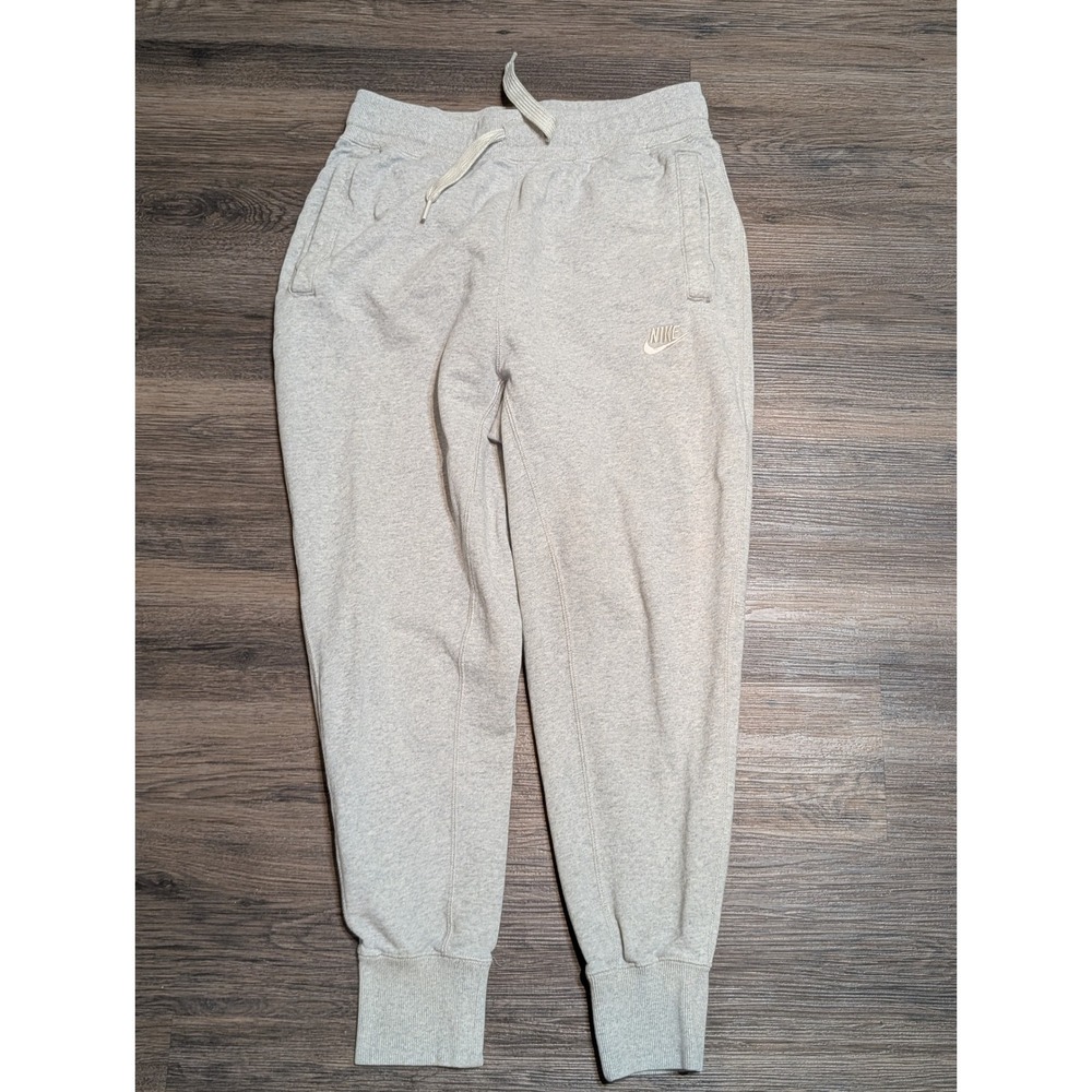 Nike Sweatpants Joggers Light Gray Drawstring Casual Athletic Mens Size S